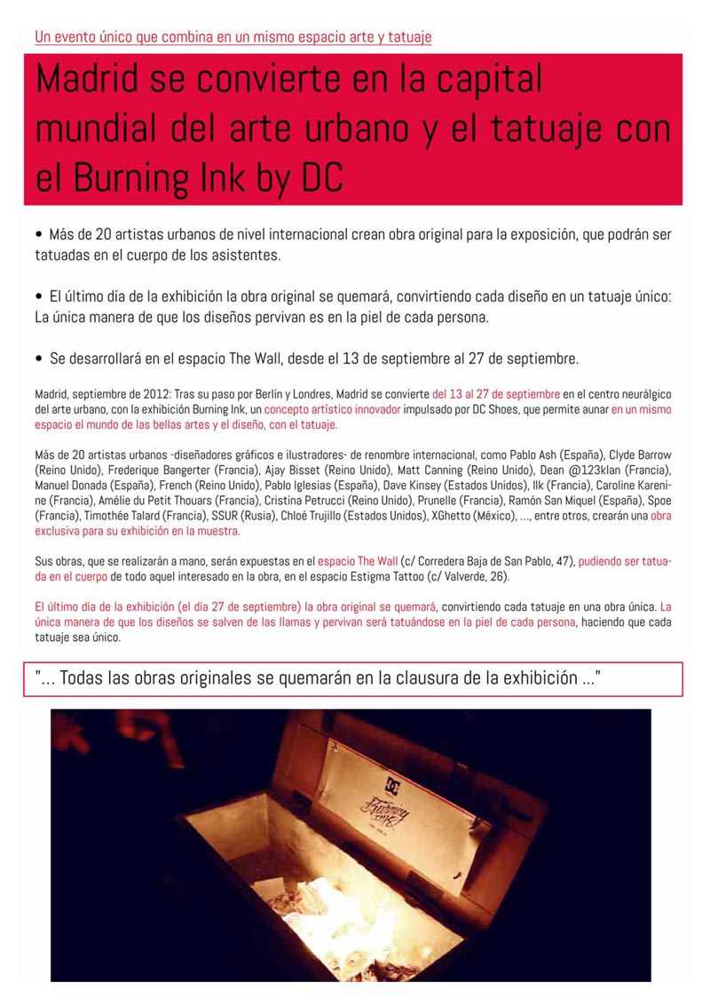 DC Burning Ink Madrid + Dirty Left Foot