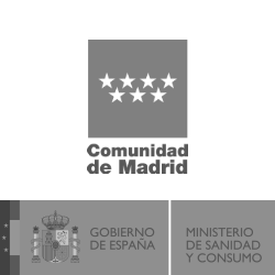 COMUNIDAD DE MADRID Y MINISTERIO DE SANIDAD logos
