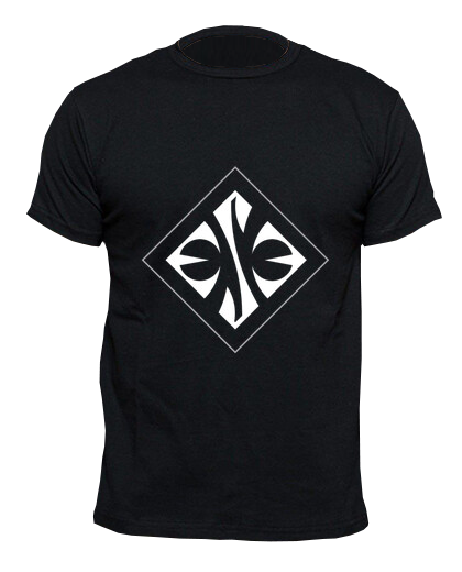 DSEED camiseta básica negra / logo blanco